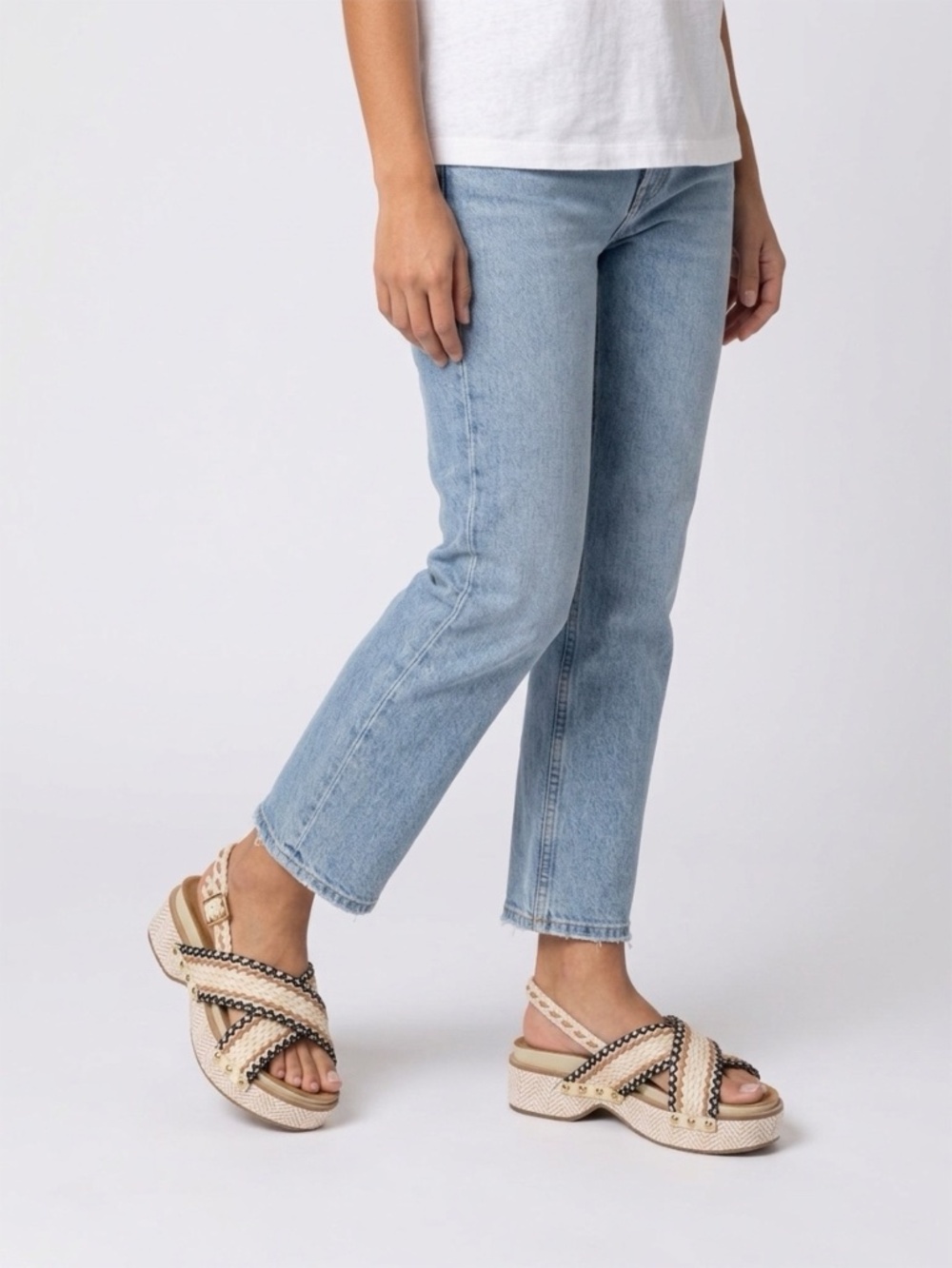 Kelsi Dagger Women Tri Color Slingback Sandals size 9 Anthropologie